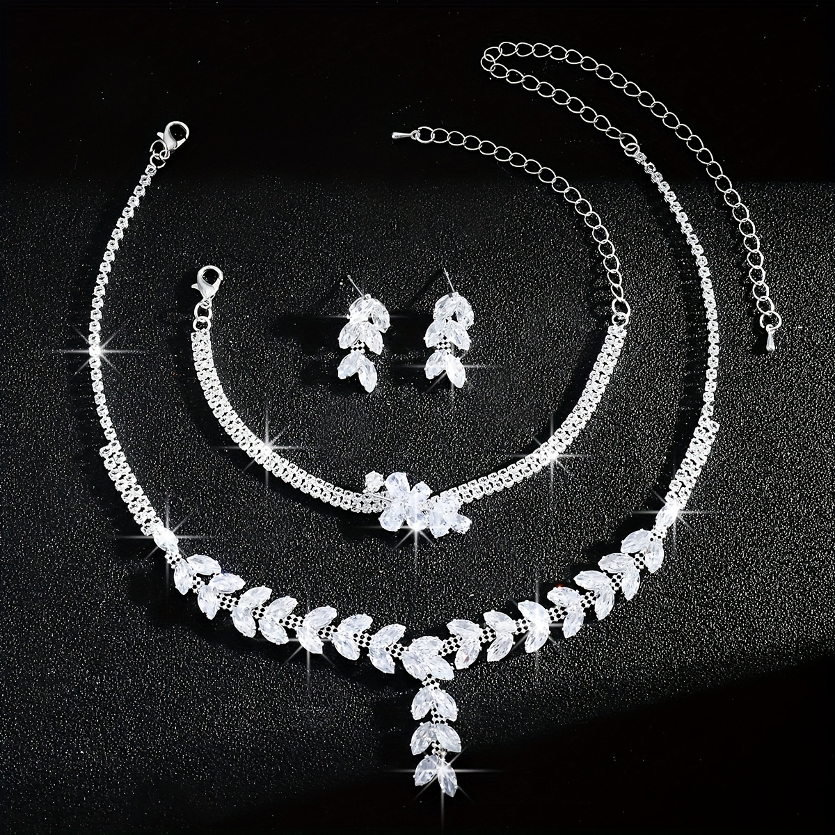 Elegant Wheat Ear Jewelry Set for Bride's Wedding